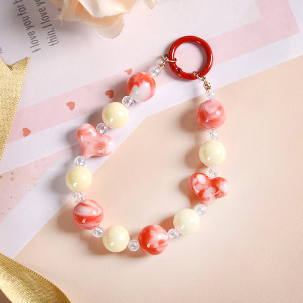 Candy Floss Daze Keychain Red And White