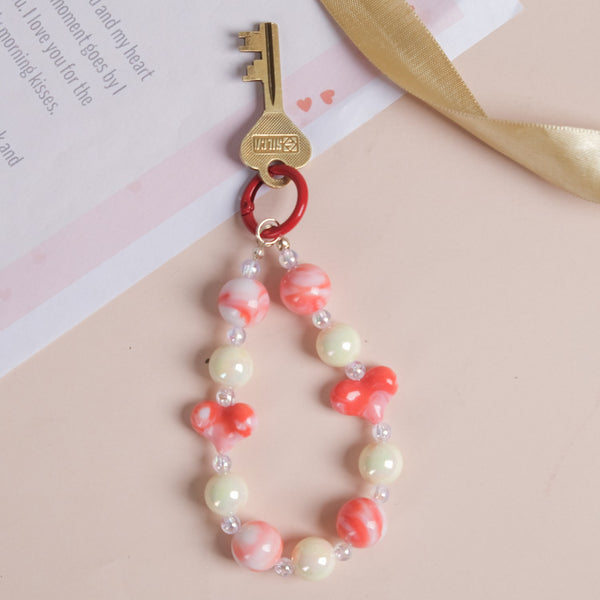 Candy Floss Daze Keychain Red And White