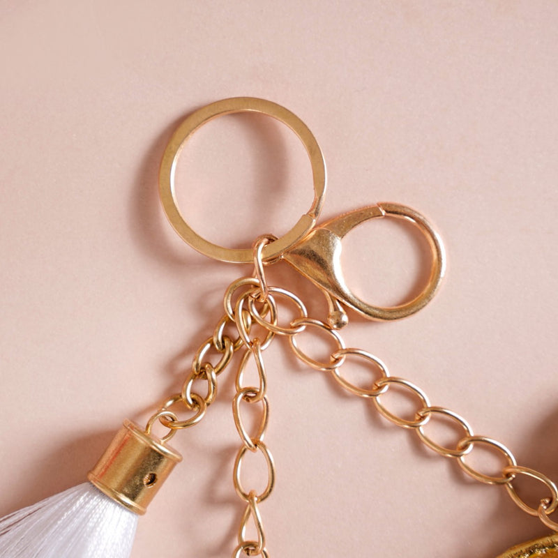 Multicolour Heart Keychain Set Of 2 8 Inch