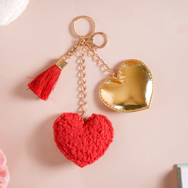 Multicolour Heart Keychain Set Of 2 8 Inch