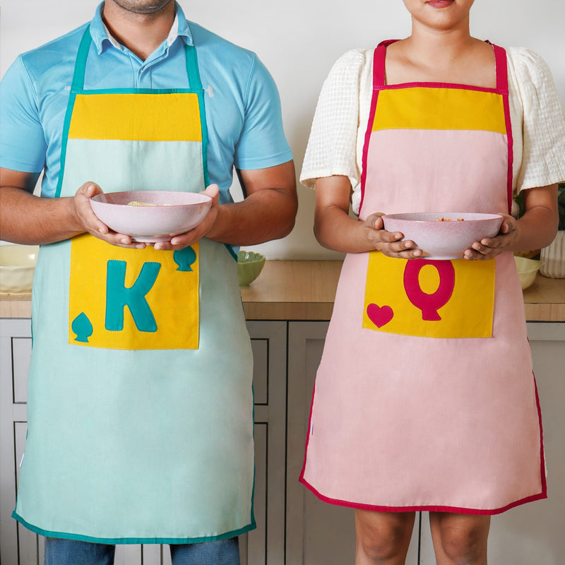 King And Queen Apron Set