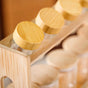 Wooden Kitchen Organiser Rack With Airtight Jars