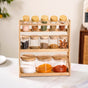 Wooden Kitchen Organiser Rack With Airtight Jars