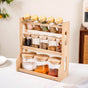 Wooden Kitchen Organiser Rack With Airtight Jars