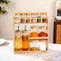 Sectioned Kitchen Rack With Assorted Jars