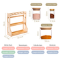 Wooden Kitchen Organiser Rack With Airtight Jars