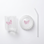 Crystal Fairy Core Butterfly Tumbler With Lid And Straw 450ml Set Of 2