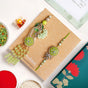 Kundan And Mirror Work Green Rakhi Lumba Set