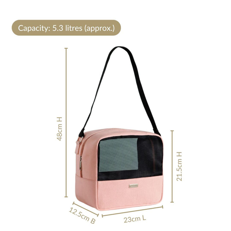 On The Go Mesh Lunch Bag Pink