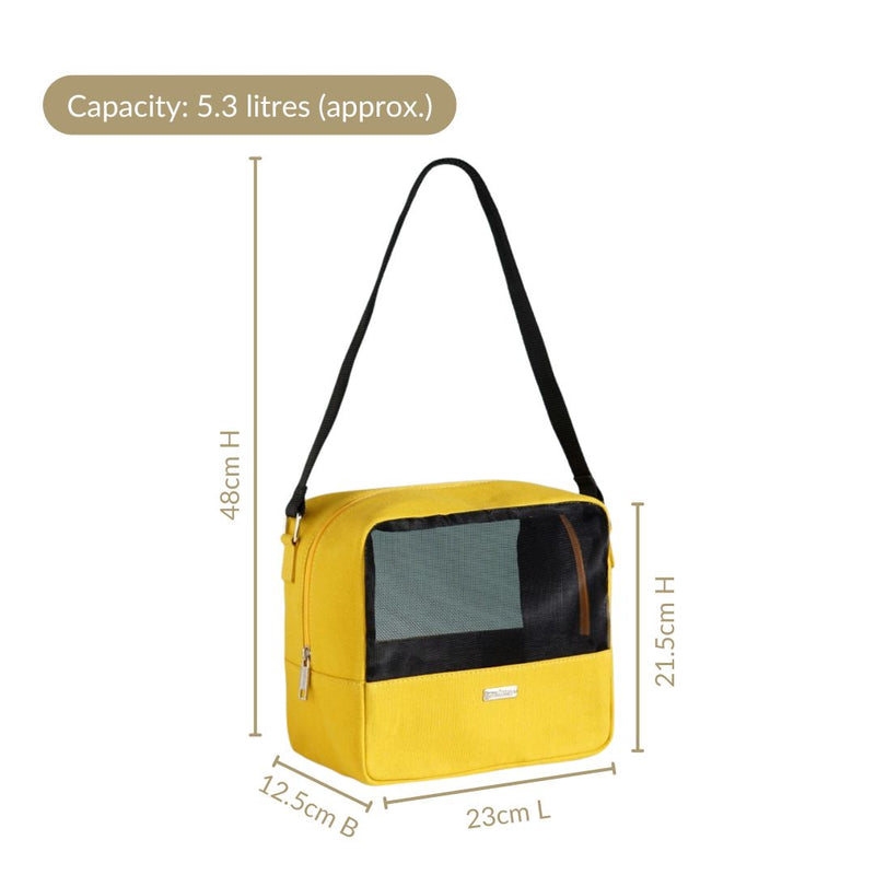 On The Go Mesh Lunch Bag Yellow