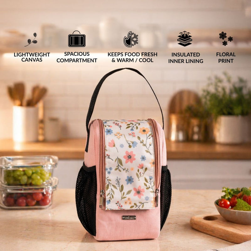 Yummy Food Insulated Lunch Bag Pink