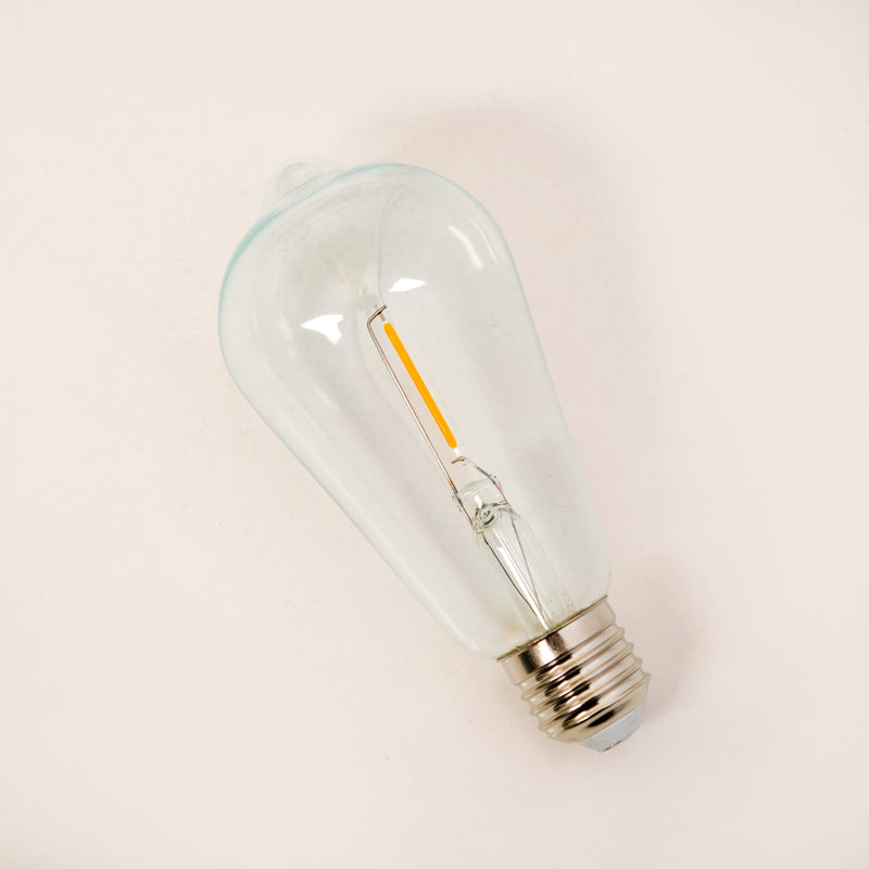 Tinted Green Glass Battery Powered LED Lamp