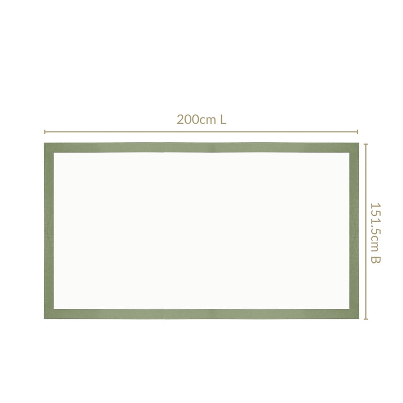 Midori Cotton Tablecloth For 6 Seater In Sage Green 200x150cm
