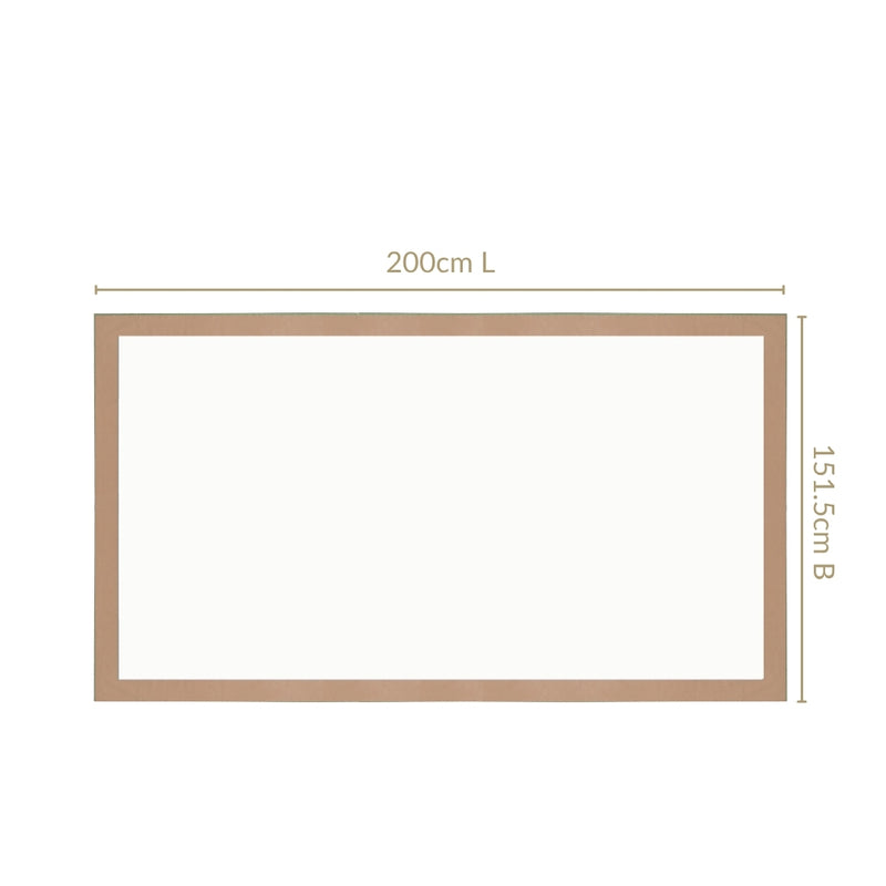 Midori Cotton Tablecloth For 6 Seater In Brown 200x150cm