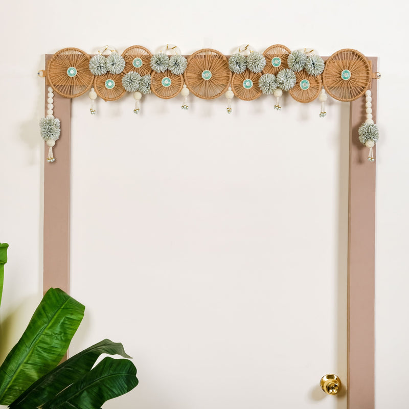 Laminated Jute Chakra Festive Wall Hanging With Tassels