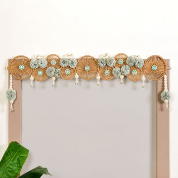 Laminated Jute Chakra Festive Wall Hanging With Tassels