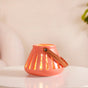 Decor Lantern Coral Red Set of 2- Decor Lamp Holder, Peach Lamp Holders, Set of 2 Lamp Holders, Decorative Peach Lighting, Stylish Lamp Holders