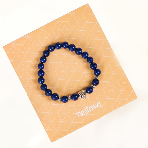 Blue Lapis Stone Cheetah Bracelet