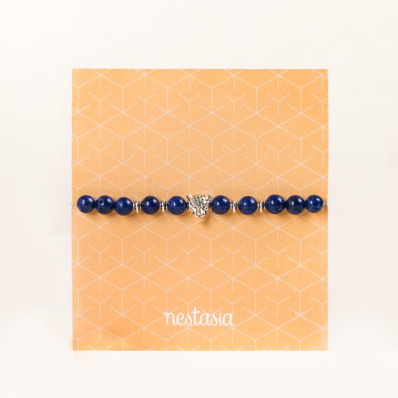 Blue Lapis Stone Cheetah Bracelet