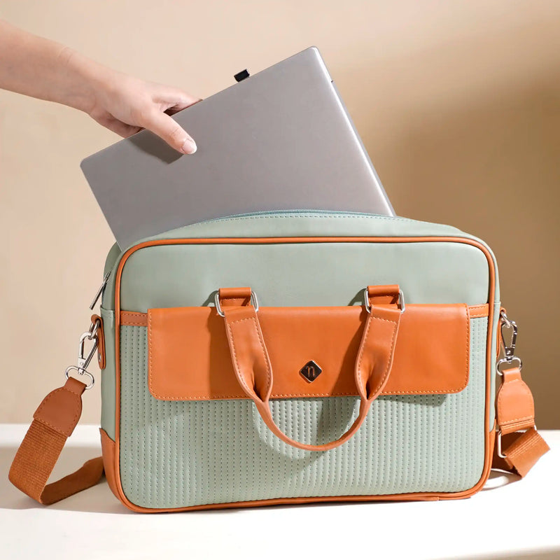 Vegan Leather Laptop Organiser Bag