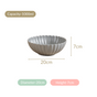 Set Of 4 Grey Scallop Side Bowls 250ml - Ceramic bowls, big snack bowls set, dessert serving bowls