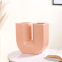 Modern U-Shaped Flower Vase Peach