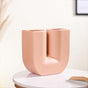 Modern U-Shaped Flower Vase Peach