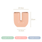 Modern U-Shaped Flower Vase Peach