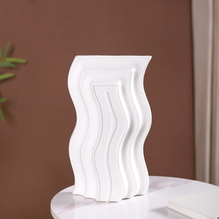 Modern Flow Decorative Vase White