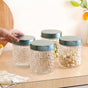 Lattice Embossed Jar With Lid Set Of 4 750ml