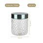 Lattice Embossed Jar With Lid Set Of 4 750ml