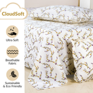 Lavender Vine King Size Cotton Bedding Set 275x275cm