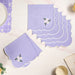 Lavender Embroidered Cotton Table Napkin Set Of 6