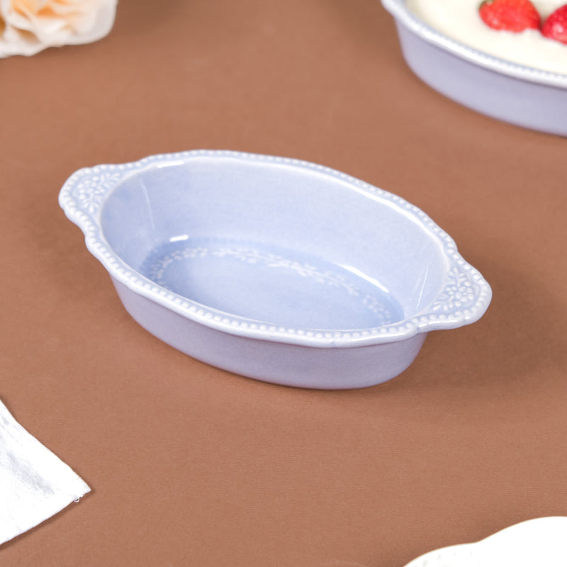 Lavender Oval Ceramic Bowl Set Of 4 200ml