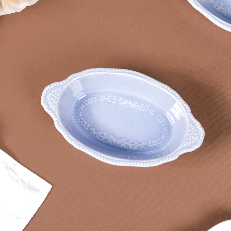 Lavender Oval Ceramic Bowl Set Of 4 200ml
