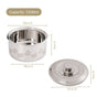 Floral Etched Stainless Steel Casserole With Lid 1500ml