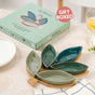 Green Leaf Platter Set Of 6