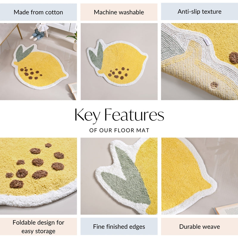 Lemon Floor Mat 76x56 Inch