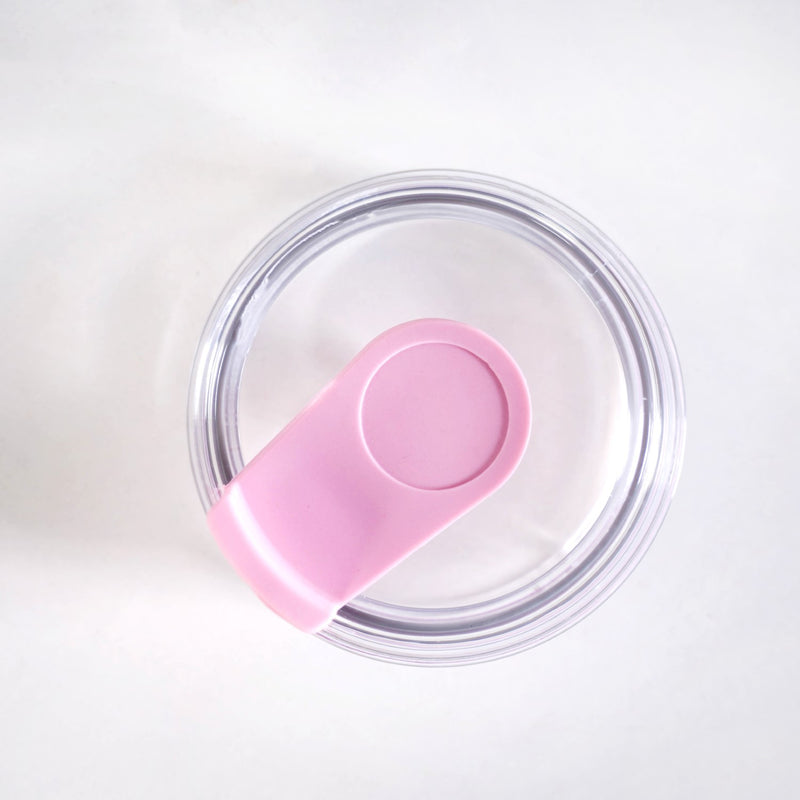 Light Pink Stainless Steel Water Bottle With Straw