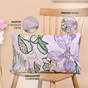 Lilac Bloom Embroidered Cushion Cover 50x30cm