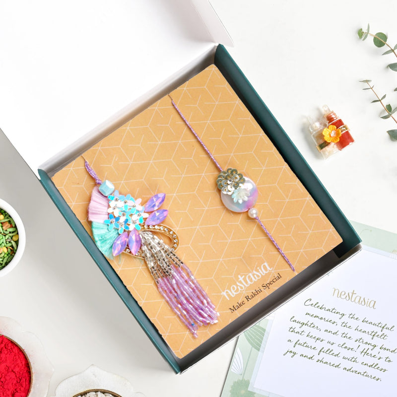 Lilac Bloom Rakhi Lumba Set