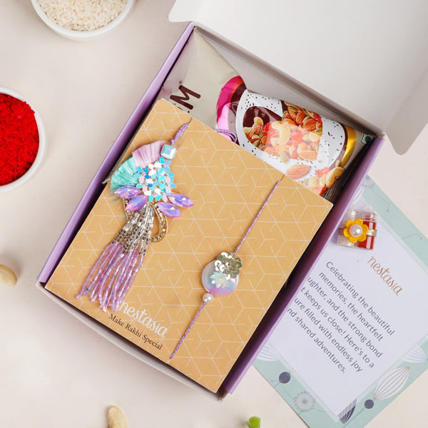 Lilac Bloom Rakhi Lumba Set