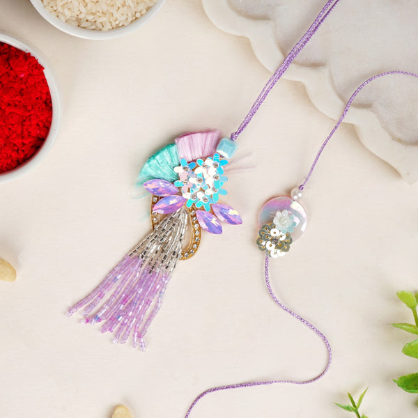 Lilac Bloom Rakhi Lumba Set
