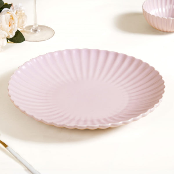 Ceramic Dinner Plates Lilac Set Of 4 10 Inch