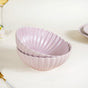 Set Of 2 Large Lilac Scallop Serving Bowls 1000ml - Serving bowls, ceramic serving bowls, serving bowls set, large serving bowls, ceramic bowls