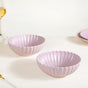 Set Of 2 Large Lilac Scallop Serving Bowls 1000ml - Serving bowls, ceramic serving bowls, serving bowls set, large serving bowls, ceramic bowls