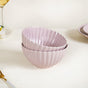 Lilac Scallop Serving Bowls Set Of 2 Small 800ml - Serving bowls, ceramic serving bowls, serving bowls set, snack bowls, icecream bowls, ceramic bowls