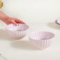 Lilac Scallop Serving Bowls Set Of 2 Small 800ml - Serving bowls, ceramic serving bowls, serving bowls set, snack bowls, icecream bowls, ceramic bowls