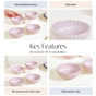 Lilac Scallop Side Bowls Set Of 4 250ml - Serving bowls, ceramic serving bowls, serving bowls set, snack bowls, icecream bowls, ceramic bowls