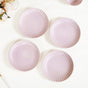 Scallop Lilac Snack Plates Set Of 4 8 Inch - Snack plates, small plates, ceramic snack plates, side plates, snack plates set